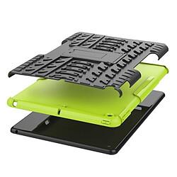 Wewoo Housse Étui Coque Pour iPad 10.2 pouces Texture des pneus TPU + PC Antichoc avec support vert pas cher