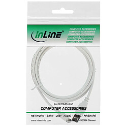 Câble InLine® Micro USB 2.0 USB Type A mâle à Micro B mâle blanc 2 m