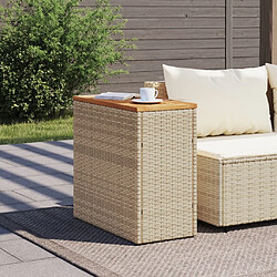 Avis Maison Chic Table d'appoint | Table Basse de jardin dessus en bois beige 58x27,5x55 cm -GKD26299