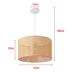 Helloshop26 Lustre lampe lumière suspendu suspension 160 x 32 cm noir beige 03_0007595