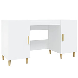 Maison Chic Bureau,Table de travail,bureau de travail pour chambre Blanc 140x50x75 cm Bois d'ingénierie -GKD83300