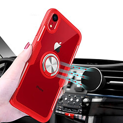 Avis Wewoo Coque Etui de protection magnétique avec support bague rotation 360 degrés pour iPhone XR (noir)