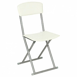 Lot de 4 Chaises Pliantes Assise 83cm Blanc