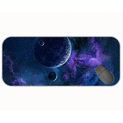 Universal (750x300x3) xxl Taft de souris de grande taille, Nébuleuse Planet Starry Sky Mousepad en caoutchouc non glissant