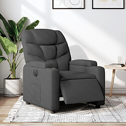 vidaXL Fauteuil inclinable électrique Noir Tissu