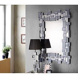 Acheter Vivenla Miroir mural argenté design effet 3D L. 100 x P. 3 x H. 100 cm collection Sartino