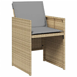 Avis Maison Chic Lot de 4 Chaises de jardin avec coussins | chaises Relax d'extérieur mélange beige -GKD94724