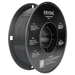 None Filament PLA ERYONE pour imprimante 3D 1,75 mm Tolérance 0,03 mm 1 kg (2,2 lb)/bobine - Noir