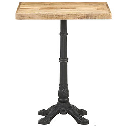 vidaXL Table de bistro 60x60x77 cm Bois de manguier brut