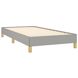 Avis vidaXL Cadre de lit sans matelas gris clair 80x200 cm tissu