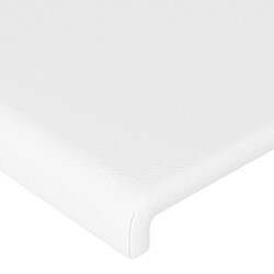 Acheter vidaXL Tête de lit à LED Blanc 203x16x118/128 cm Similicuir