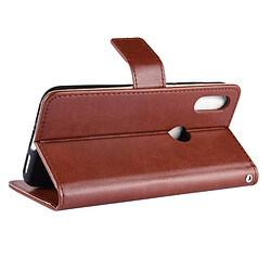 Acheter Wewoo Housse Coque en cuir à rabat horizontal pour Crazy Horse Texture pour Xiaomi Mi Play, avec porte-cartes et porte-cartes, ainsi que portefeuille lanière (Marron)