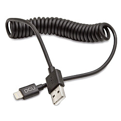 DCU TECNOLOGIC Câble Lightning bouclé technologique DCU - 1,5 m - Conducteur en cuivre - Connecteurs en aluminium - Couleur noire