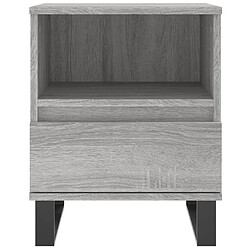 Maison Chic Table de chevet,Table de nuit,Table d'appoint pour salon sonoma gris 40x35x50 cm bois d’ingénierie -MN71259 pas cher