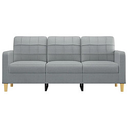 Avis Maison Chic Canapé à 3 places,Canapé droit,Sofa de Salon,Banquette Gris clair 180 cm Tissu -GKD165870