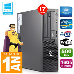 PC Fujitsu Esprimo E500 E85+ SFF Core I7-2600 RAM 16Go Disque 500Go Wifi W7 - Occasion