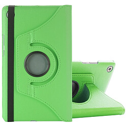 Wewoo Housse Étui vert pour Huawei MediaPad M5 8,4 pouces Litchi Texture PU en cuir avec support rotatif et fonction de veille / réveil