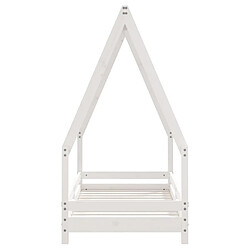 Acheter Maison Chic Lit simple Cadre de lit pour enfant,Lit d'Enfant Moderne blanc 70x140 cm bois de pin massif -MN24691