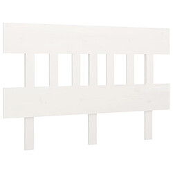 vidaXL Tête de lit Blanc 123,5x3x81 cm Bois massif de pin