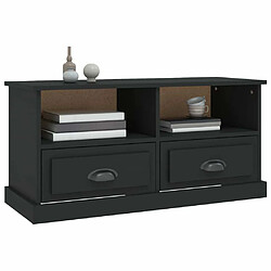 Acheter Maison Chic Meuble TV scandinave - Banc TV pour salon noir 93x35,5x45 cm bois d'ingénierie -MN33325