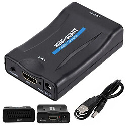 Universal Adaptateur HD vers HDMI Vidéo Audio Convertisseur haut de gamme USB Câble TV DVD Noir