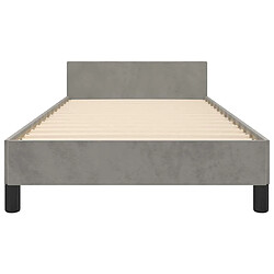 Acheter vidaXL Cadre de lit sans matelas gris clair 90x200 cm velours