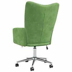 Acheter vidaXL Chaise de relaxation Vert clair Velours