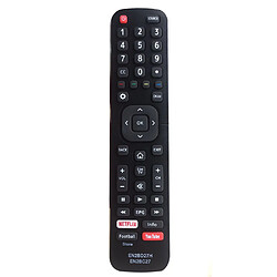 GUPBOO EN2BD27H EN2BC27 Télécommande pour Hisense YouTube Netflix Smart TV Télécommande