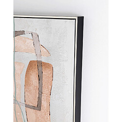 Acheter Pegane Ensemble de 2 tableaux peinture à l'huile sur toile, peinte avec cadre en bois noir - Longueur 120 x Profondeur 4 x Hauteur 60 cm