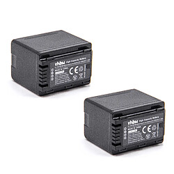 vhbw 2x Li-Ion batterie 3200mAh avec puce d'information pour appareil numérique camescope Panasonic HC-V270, HC-V520, HC-V520GK, HC-V520M, HC-V520MGK