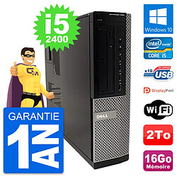 PC Dell OptiPlex 990 DT Intel i5-2400 RAM 16Go Disque Dur 2To Windows 10 Wifi - Occasion