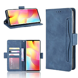 Etui en PU avec support couleur bleu pour votre Xiaomi Mi Note 10 Lite