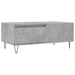 vidaXL Table basse Gris béton 90x50x36,5 cm Bois d'ingénierie