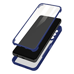 Avizar Coque pour Samsung A23 5G Dos Plexiglas et Avant Polymère Contour bleu