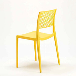 Acheter Ahd Amazing Home Design Chaise pour salle à manger Bar et Jardin en Polypropylène Empilable et Légère Cross, Couleur: Jaune