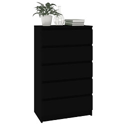 Avis vidaXL Commode Noir 60x36x103 cm Bois d'ingénierie