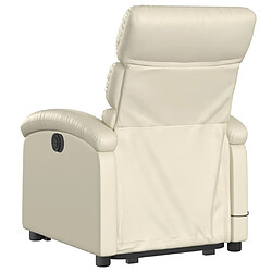 Avis vidaXL Fauteuil inclinable de massage électrique crème similicuir