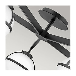 Elstead Lighting Plafonnier semi-encastré à 5 bras multiples, noir IP44 pas cher