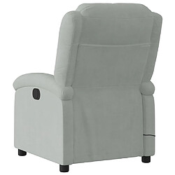 Acheter vidaXL Fauteuil inclinable électrique de massage gris clair velours