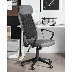 Beliani Chaise de bureau Gris foncé PIONEER