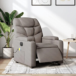 Maison Chic Fauteuil Relax pour salon, Fauteuil de massage inclinable électrique Taupe Tissu -GKD99638