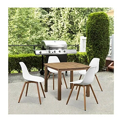 Lot de 4 chaises de jardin PP - 50 x 55 x 85,5 cm