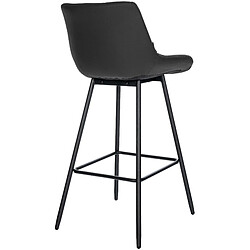 Non Tabouret de bar Weston simili cuir pas cher