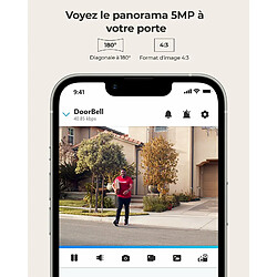 Reolink Sonnette Vidéo PoE avec Chime, Caméra 5MP, Diagonale de 180°, Audio bidirectionnel, détection de Personne, étanche, Alertes