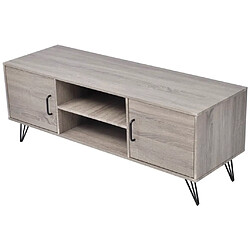 Maison Chic Meuble TV scandinave - Banc TV pour salon 120x40x45 cm Gris -MN94170