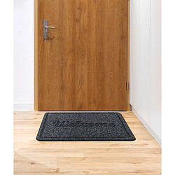 RUGSX Doormate anti-deslizamento WELCOME 2098 exterior, interior em - anthracite 50x80 cm pas cher