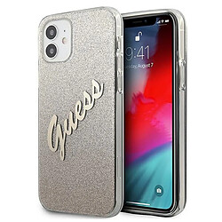 Guess Maroquinerie guess guhcp12spcuglsgo iphone 12 mini 5,4" zloty/gold coque dur glitter gradient script