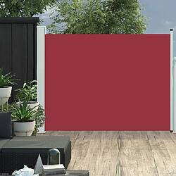 Maison Chic Auvent latéral rétractable de balcon | Store extérieur | Auvent solaire de patio 140x500 cm Rouge -GKD97081