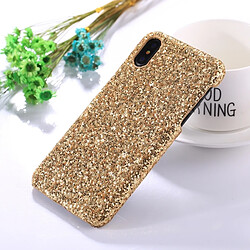 Wewoo Coque or pour iPhone X Coloré Sequins Pâte De Protection Couverture Arrière Cas