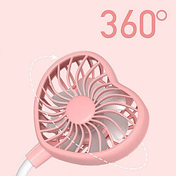 Acheter Ventilateur de cou Suspendu Paresseux Love Heart Ventilateur de Refroidissement USB Portable Refroidisseur d'Air Lumineux